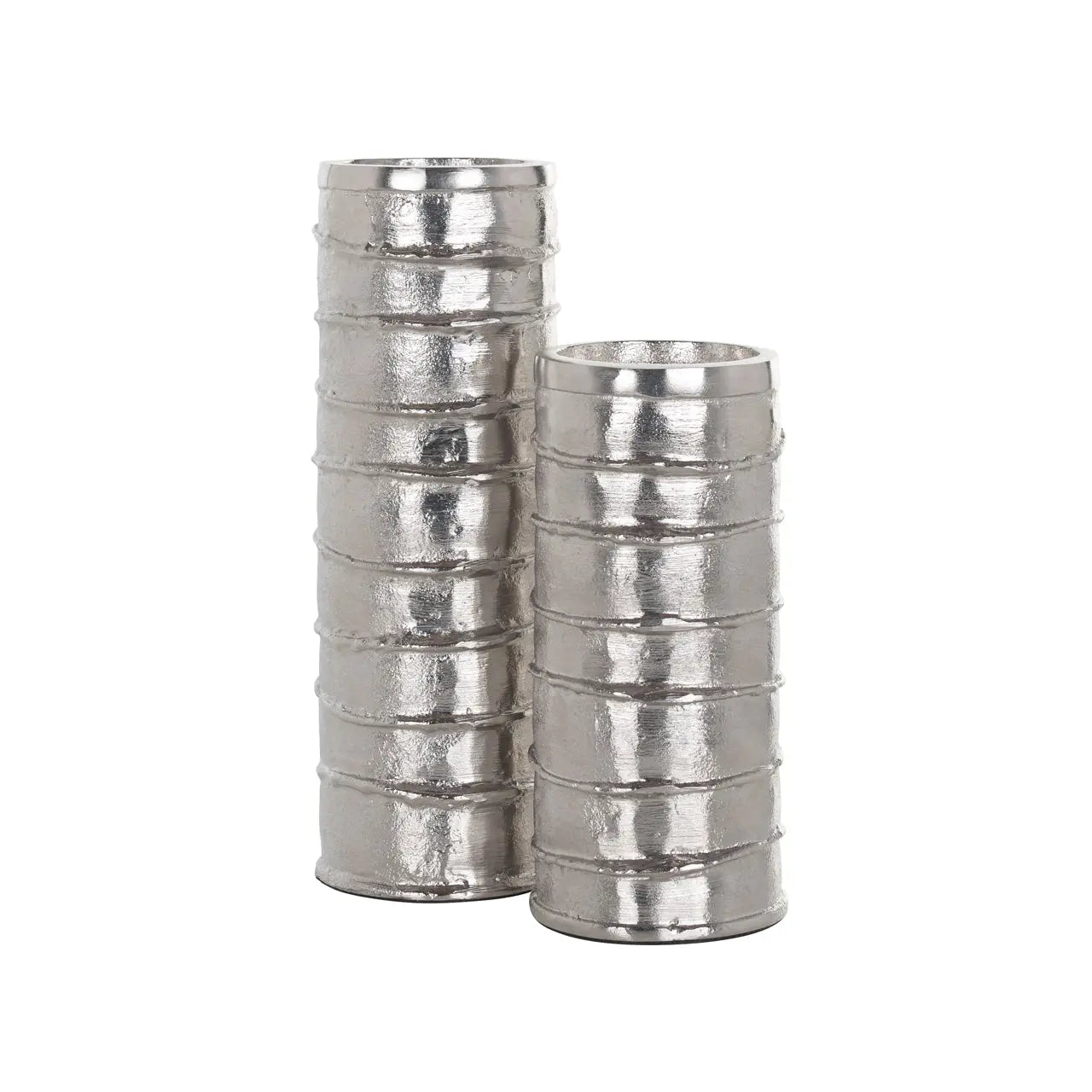 Candle holder Linde silver large