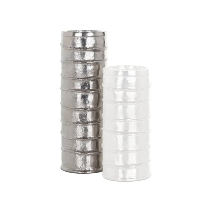 Candle holder Linde silver large
