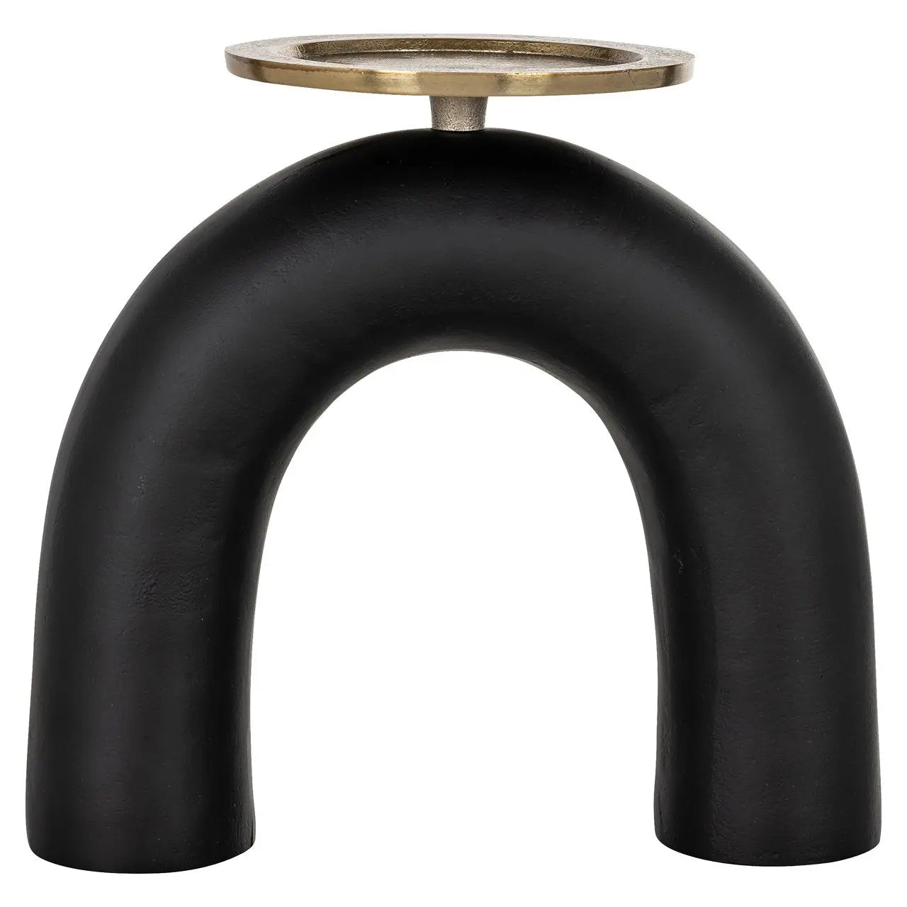 Candle holder Livi black/gold large