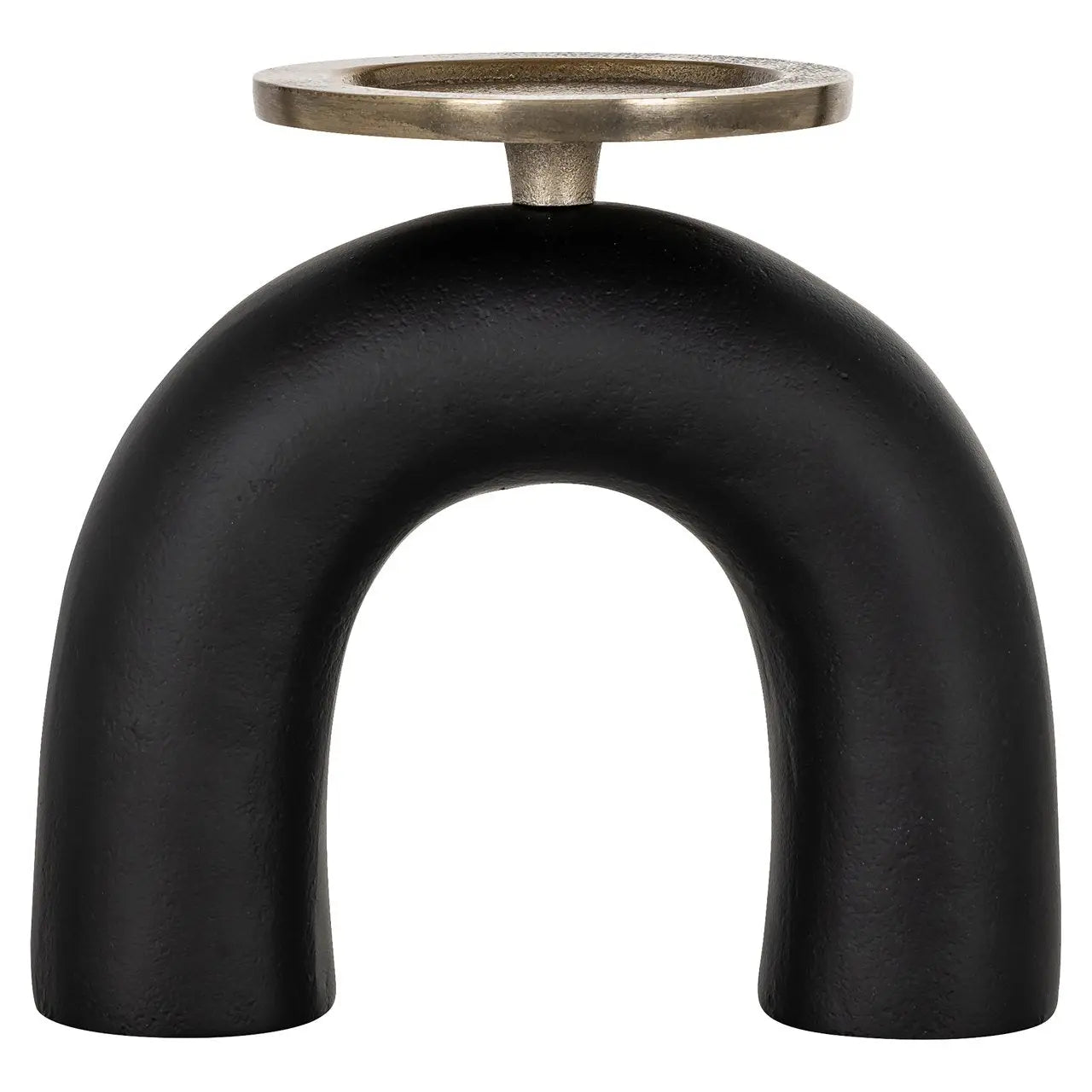 Candle holder Livi black/gold small