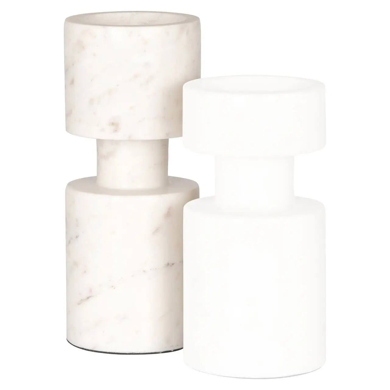Candle holder Melle white large