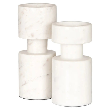 Candle holder Melle white small