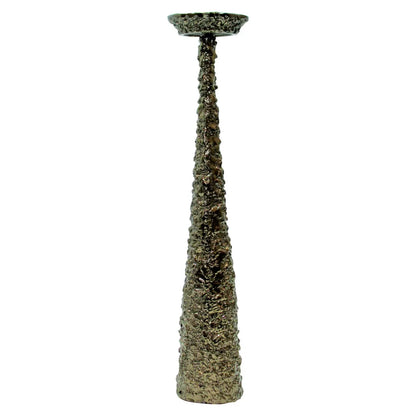 Candle holder Moan brushed gold large