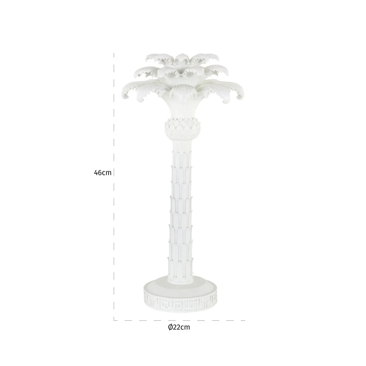 Candle holder Palma white large