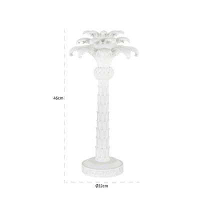 Candle holder Palma white large