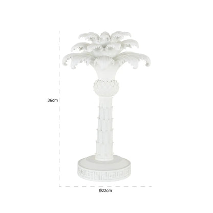 Candle holder Palma white small