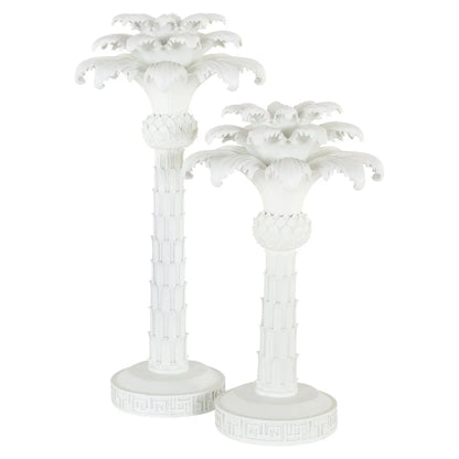 Candle holder Palma white small