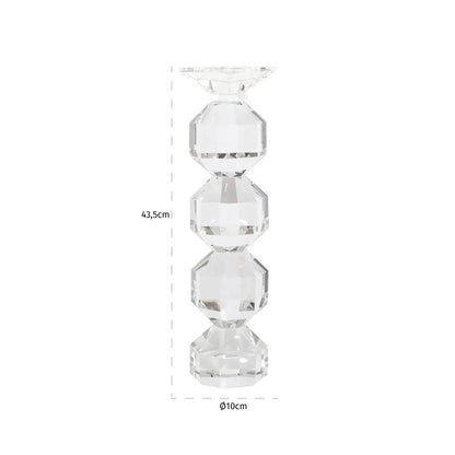 Candle holder Safia clear transparent large