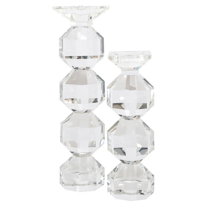 Candle holder Safia clear transparent large