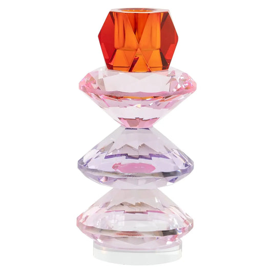 Candle holder Yalena pink large