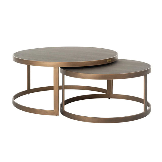 Coffee table Bloomville gold (Set of 2)