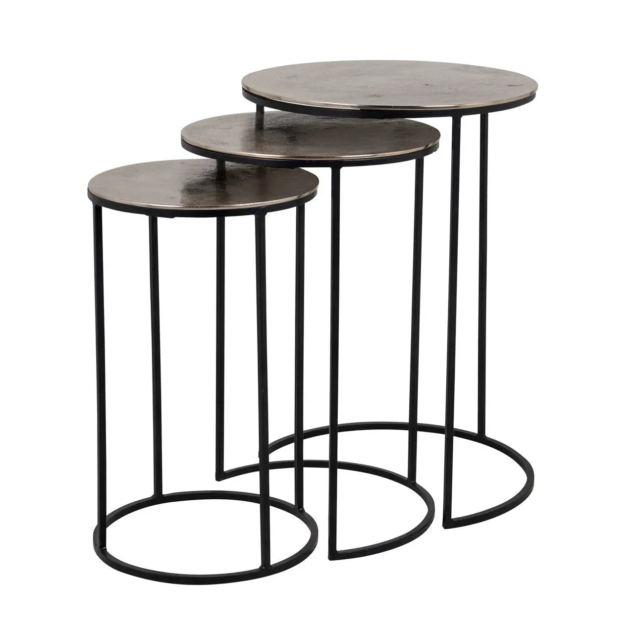 Coffee table Nolan champagne gold (Set of 3)