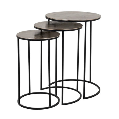 Coffee table Nolan champagne gold (Set of 3)