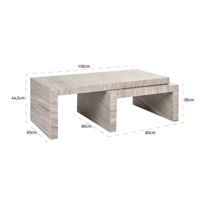 Coffee table Novaz sand (Set of 2)