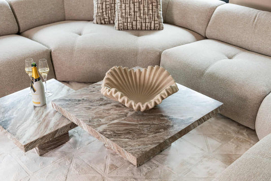 Coffee table Rashford Blush beige (Set of 2) Richmond