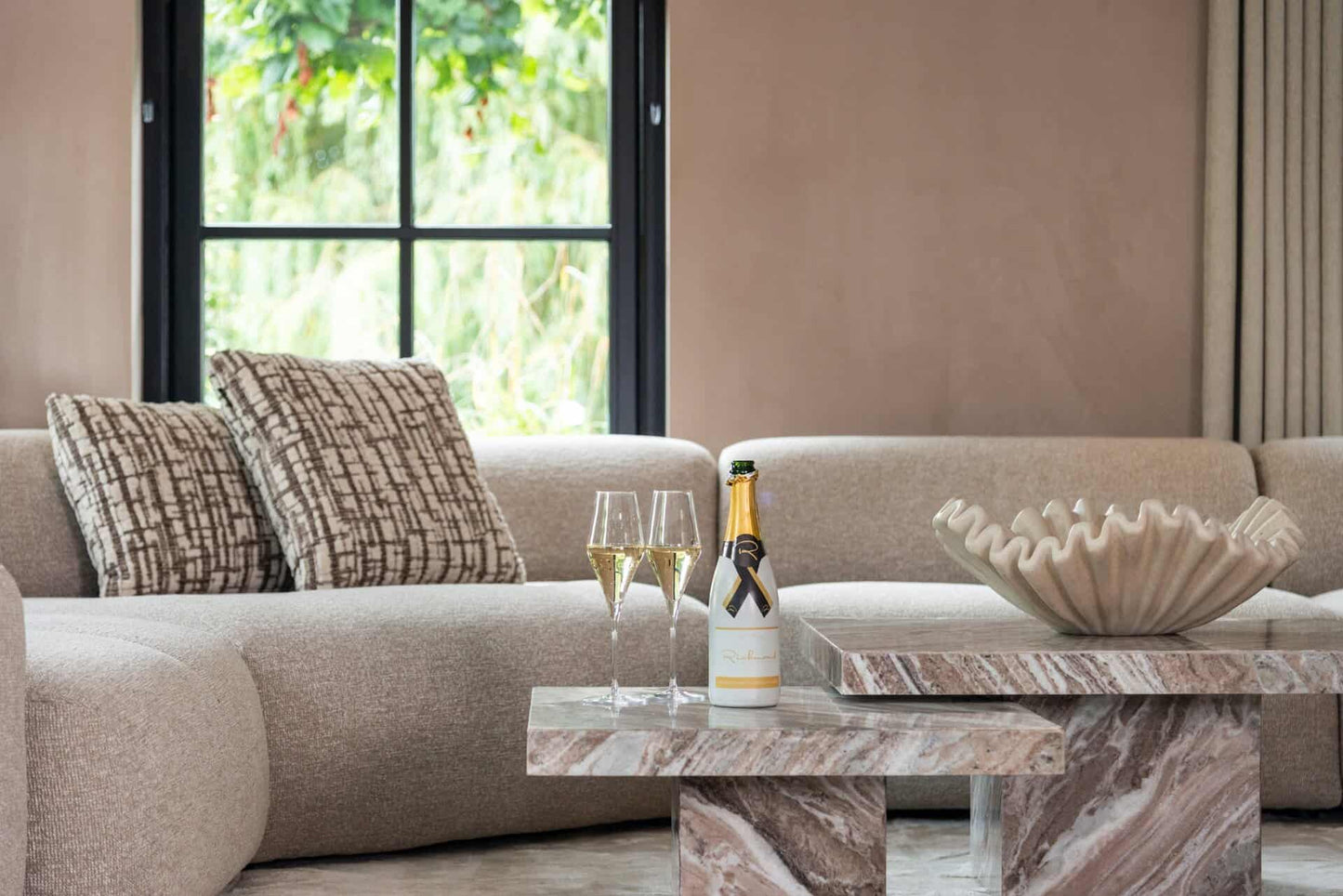 Coffee table Rashford Blush beige (Set of 2) Richmond