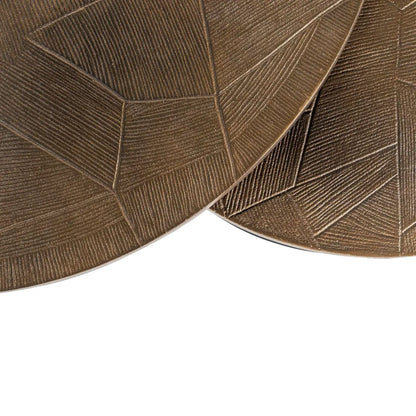Coffee table Tulum brushed gold (Set of 2)