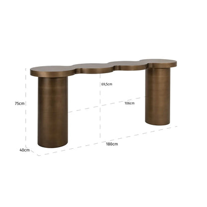 Console Bubba brushed gold