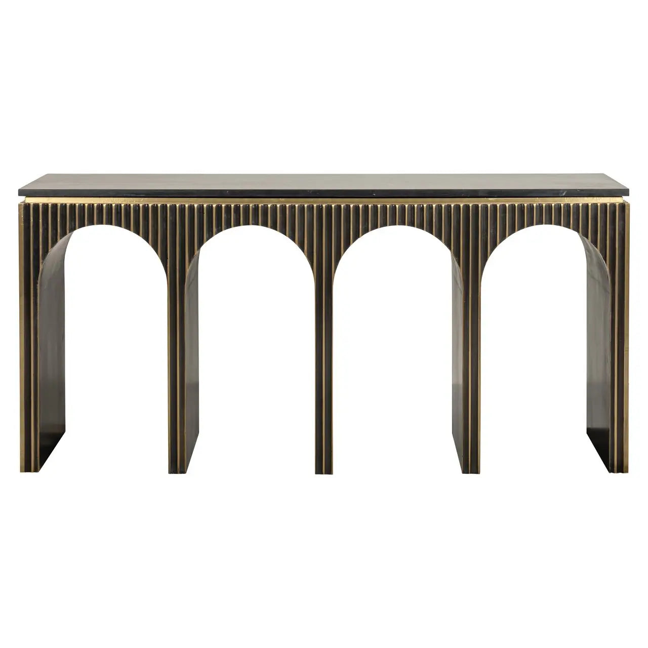 Console Les Arcs brushed gold