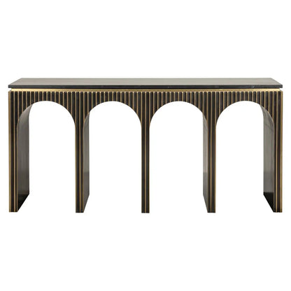 Console Les Arcs brushed gold