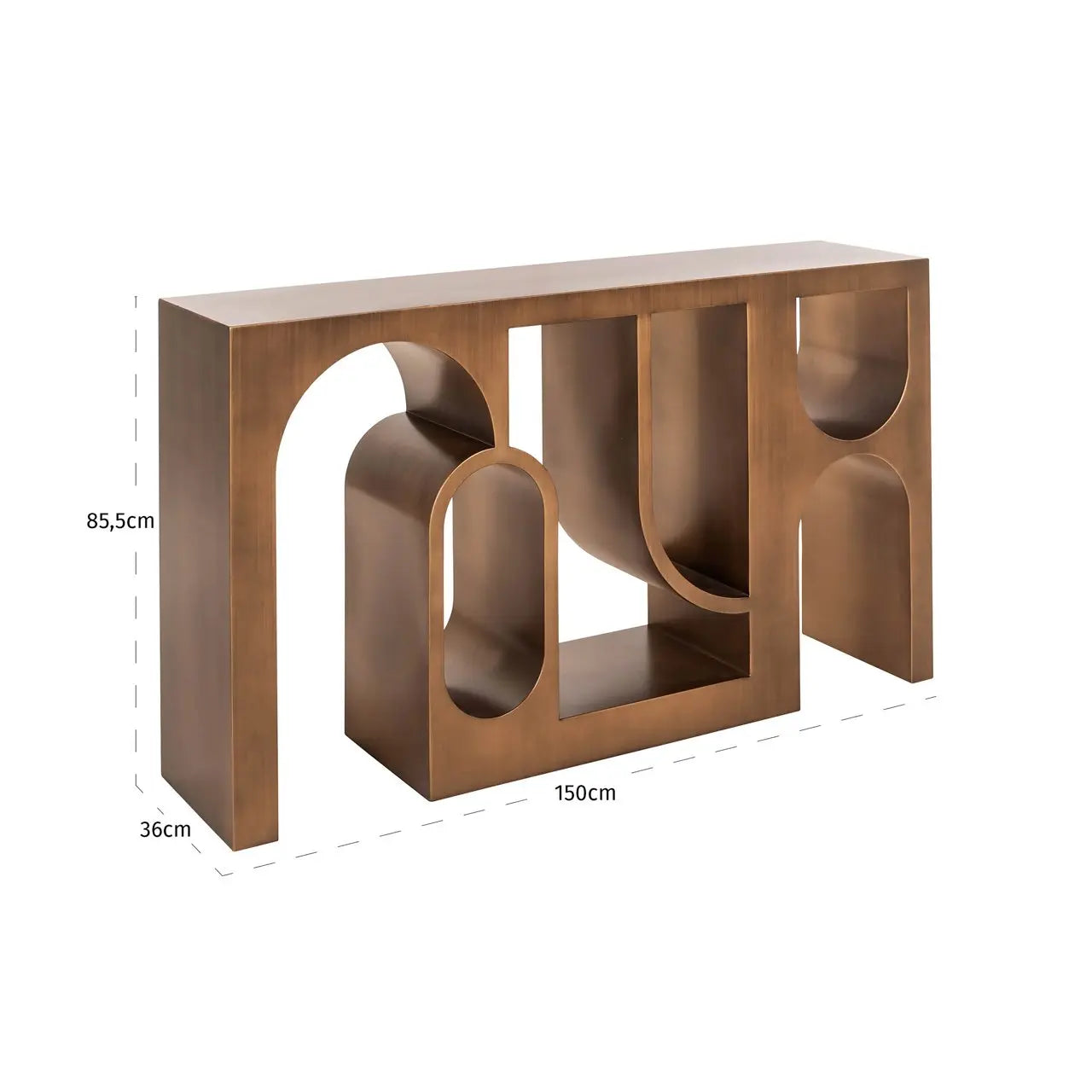 Console Lugano brushed gold