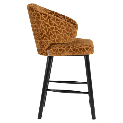 Counter stool Indigo old gold triangle