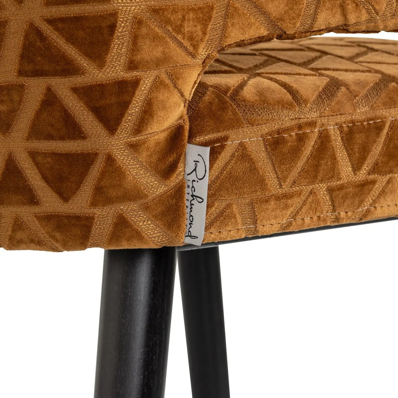 Counter stool Indigo old gold triangle