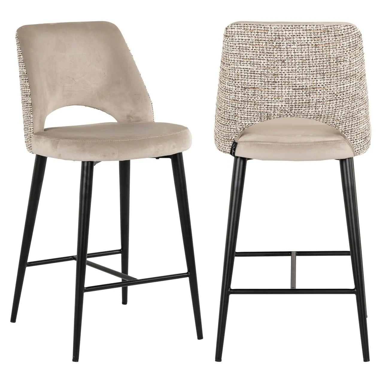 Counter stool Tabitha trendy nature fire retardant