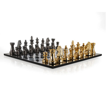 Decorative game Saray black/gold chessboard
