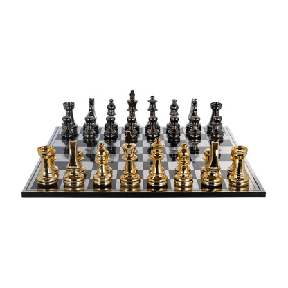 Decorative game Saray black/gold chessboard