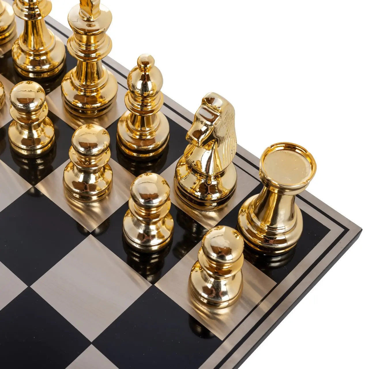 Decorative game Saray black/gold chessboard