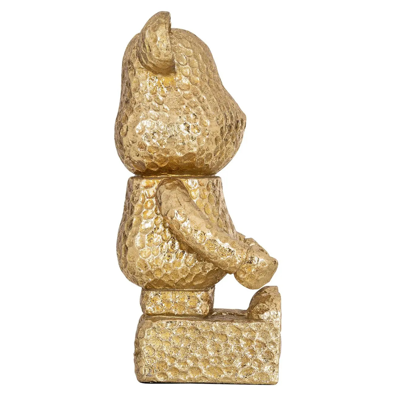 Decorative object Bear gold sitting
