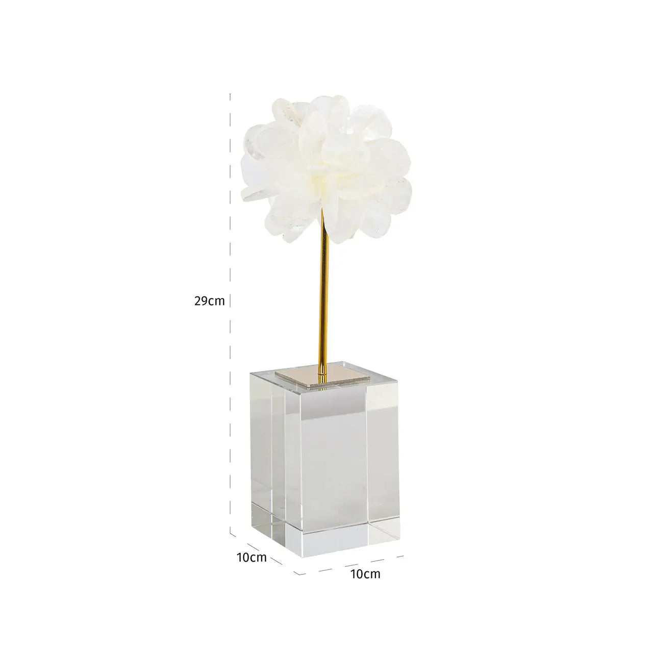 Decorative object Eline white large