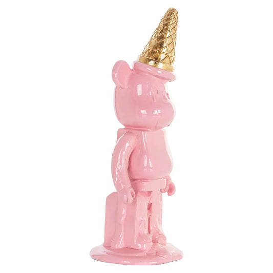 Decorative object Icebear cream pink