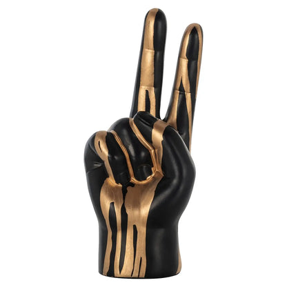 Decorative object Peace black/gold