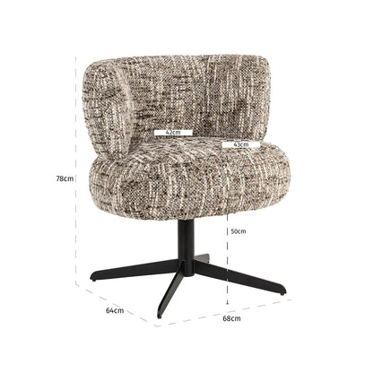 Dining chair Alexis brown omara swivel