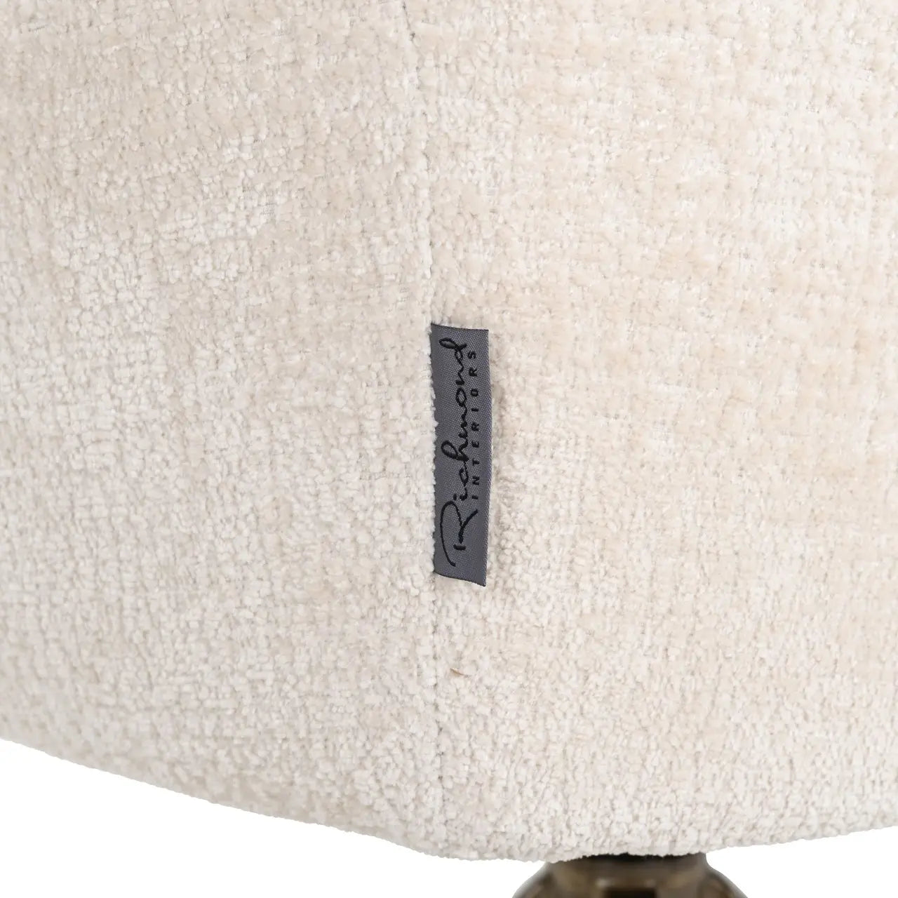 Dining chair Aline FR white chenille swivel fire retardant