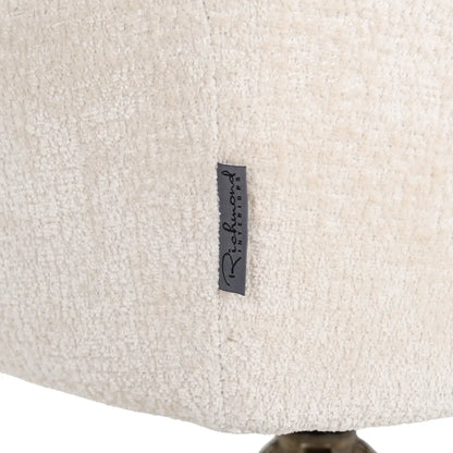 Dining chair Aline FR white chenille swivel fire retardant