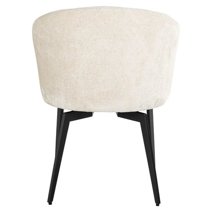 Dining chair Amphara FR white chenille fire retardant