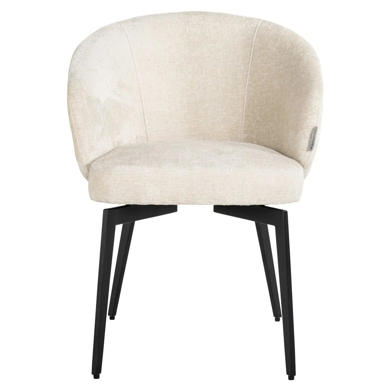 Dining chair Amphara FR white chenille fire retardant