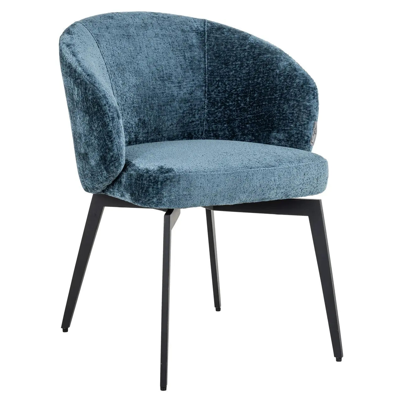 Dining chair Amphara blue chenille fire retardant