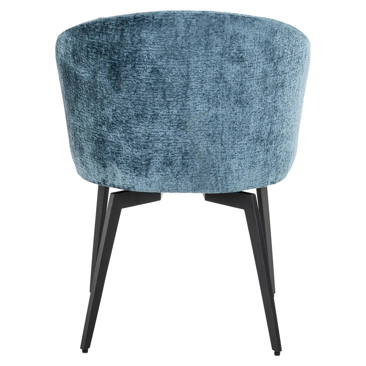 Dining chair Amphara blue chenille fire retardant