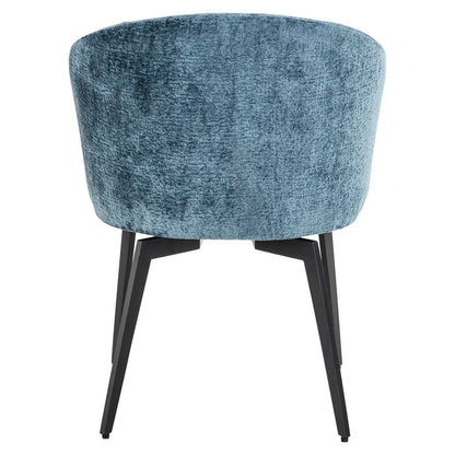Dining chair Amphara blue chenille fire retardant