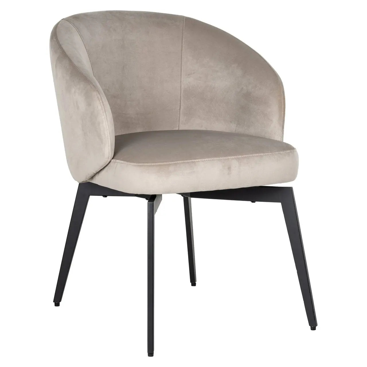 Dining chair Amphara khaki velvet fire retardant