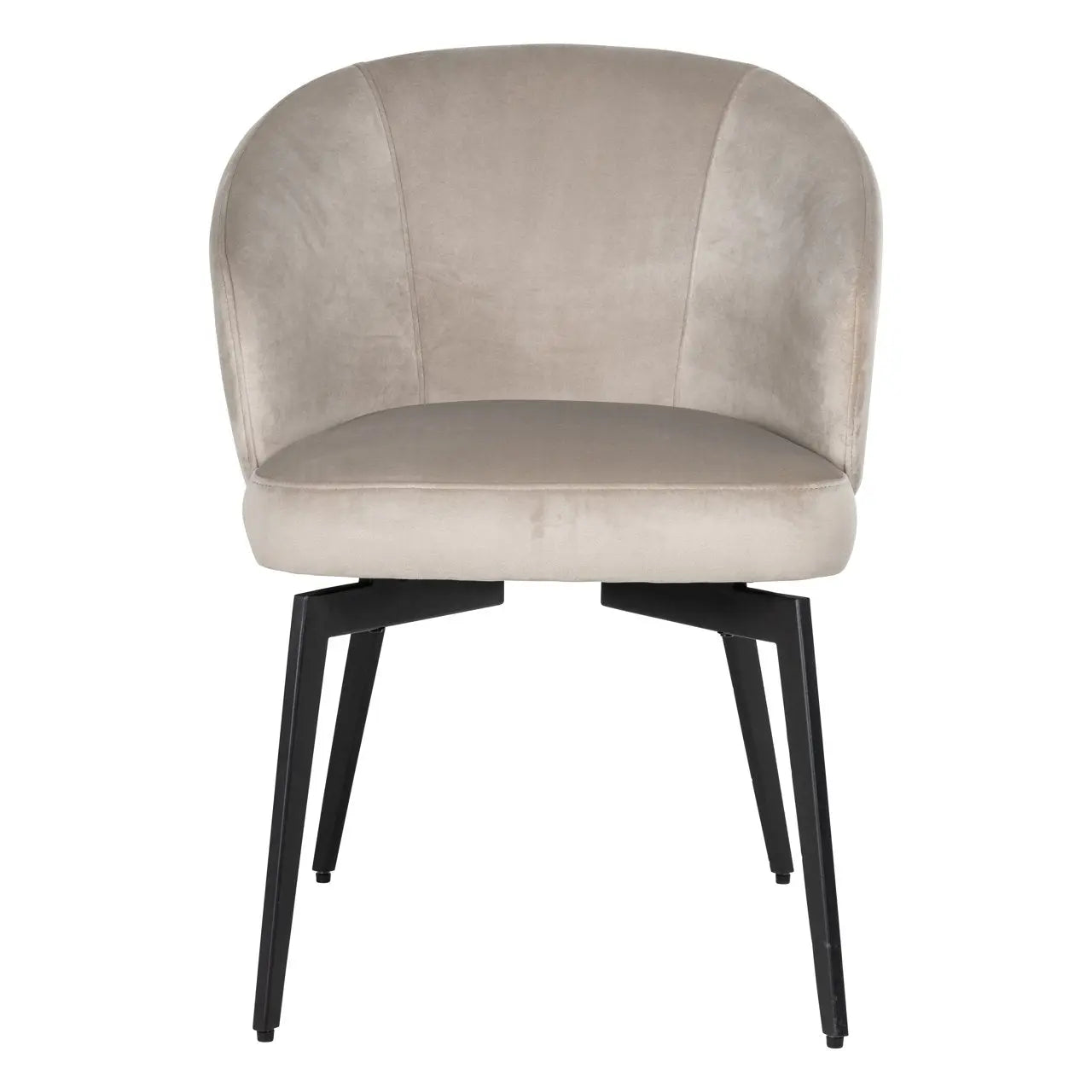 Dining chair Amphara khaki velvet fire retardant