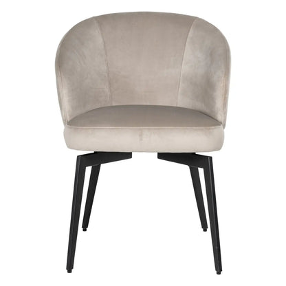 Dining chair Amphara khaki velvet fire retardant