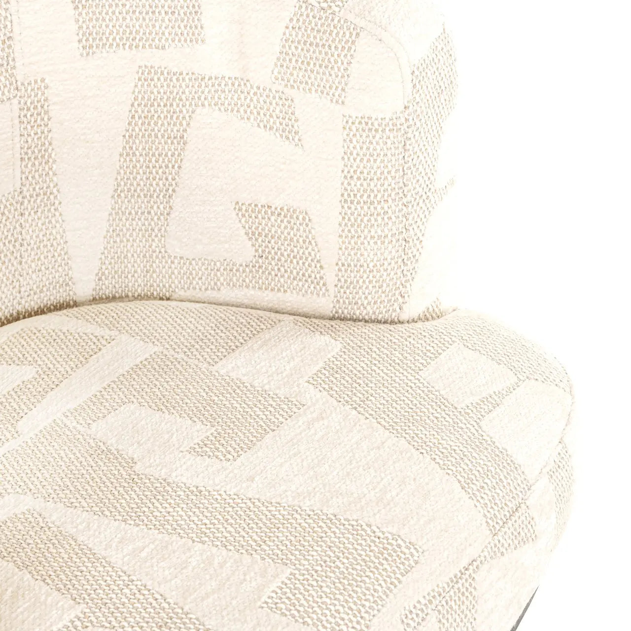 Dining chair Cheyenne beige graffic swivel
