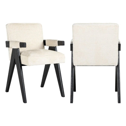 Dining chair Cooper white chenille