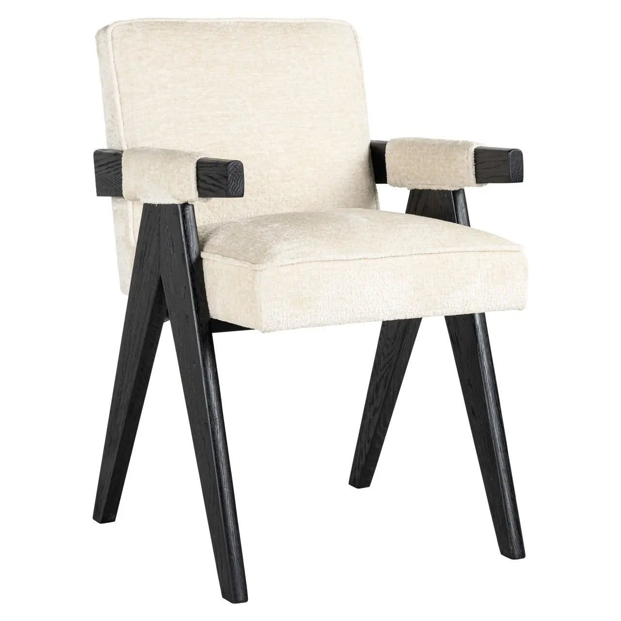 Dining chair Cooper white chenille