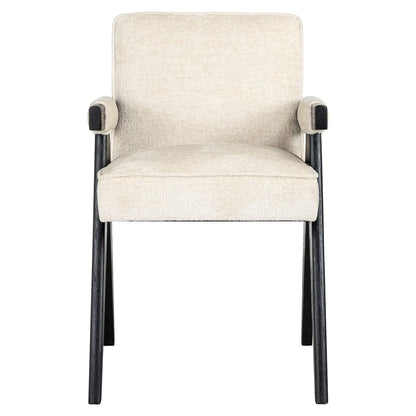 Dining chair Cooper white chenille